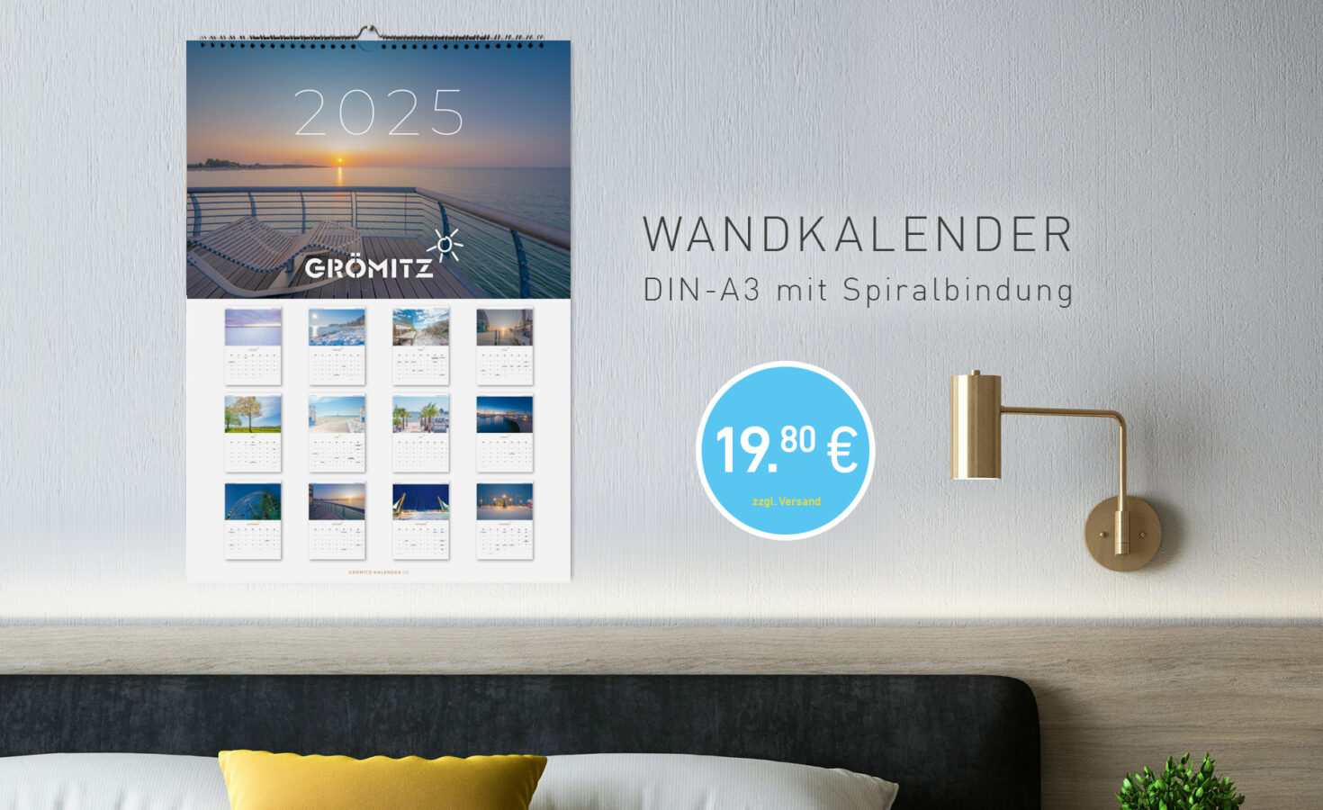 Grömitz A3 Wand-Kalender 2025