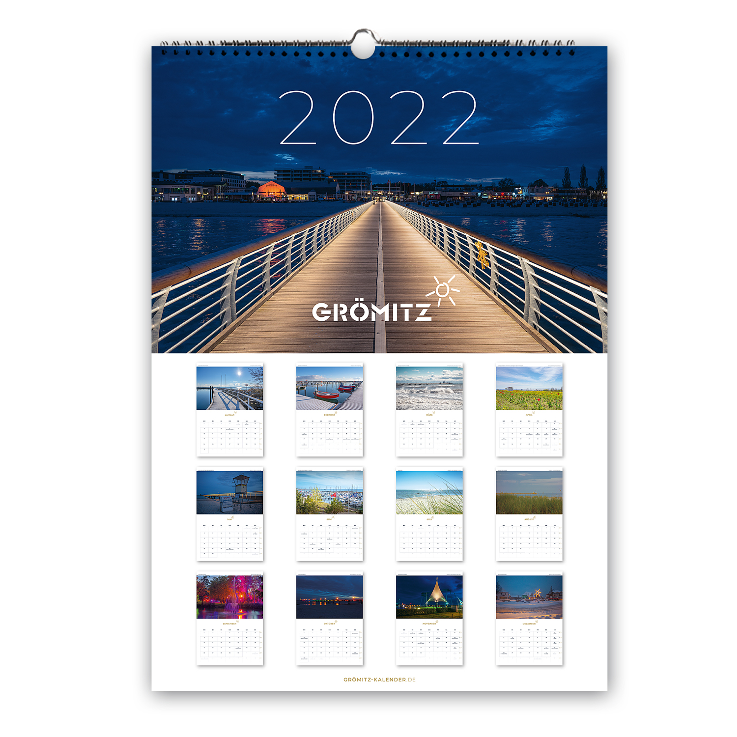 Grömitz A3 Wand-Kalender 2022