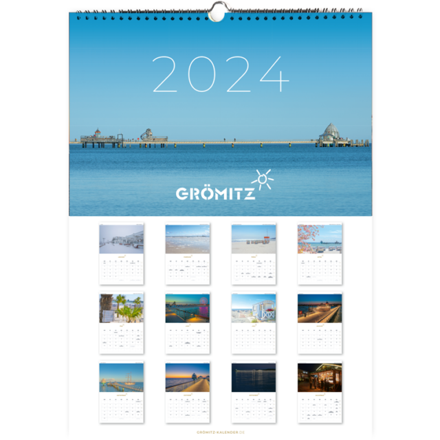 Grömitz A3 Wand-Kalender 2024