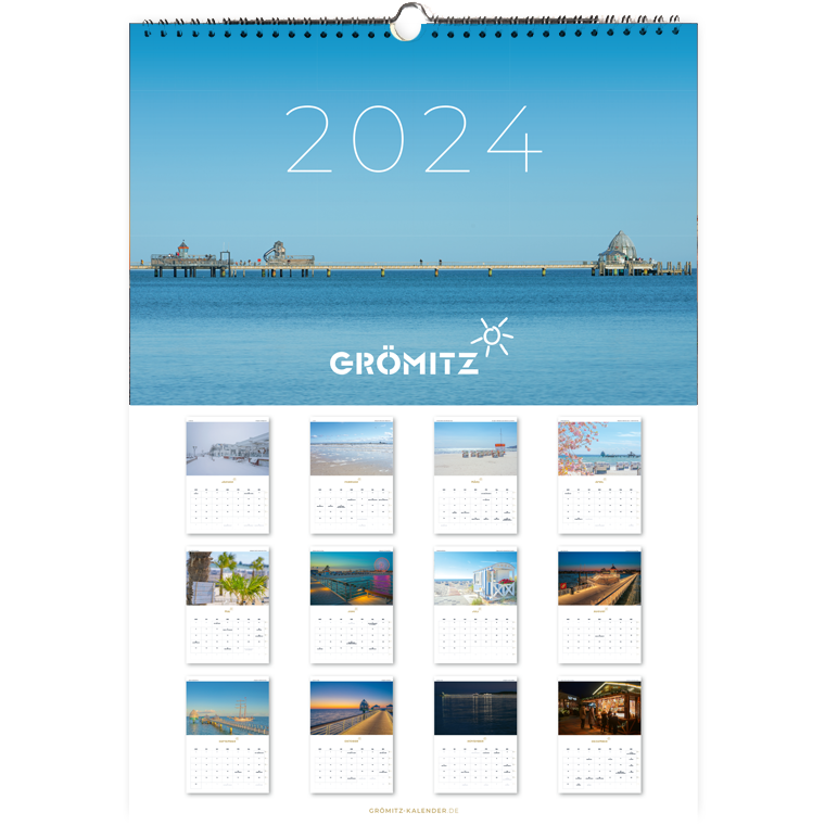 Grömitz A3 Wand-Kalender 2024
