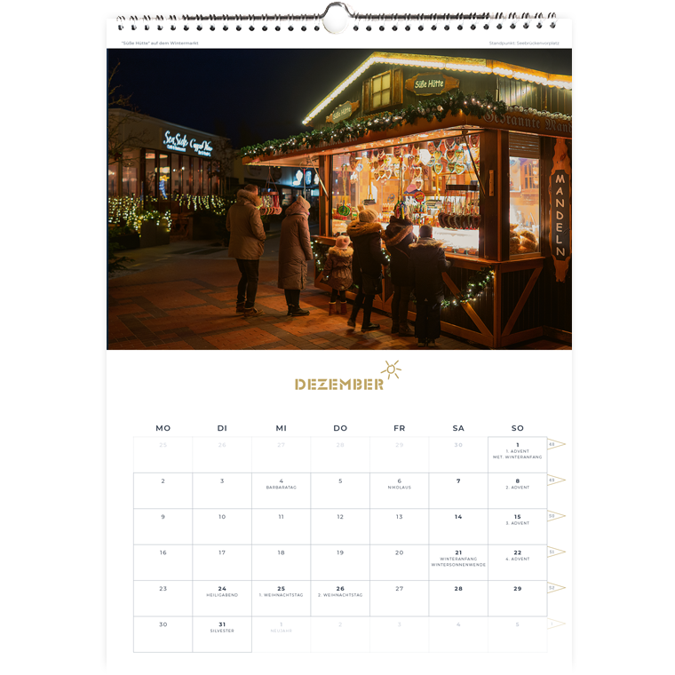 Grömitz A3 Wand-Kalender 2024 - Dezember