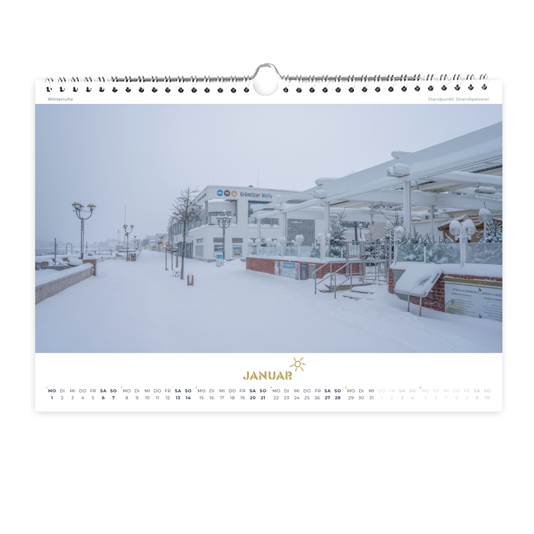 Grömitz A4 Wand-Kalender 2024 - Januar